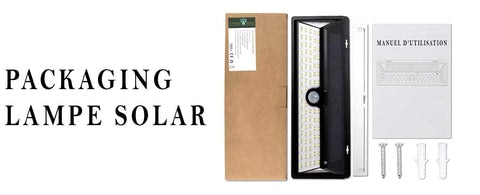 Black Solar Garden Light packaging - Lampe Solar